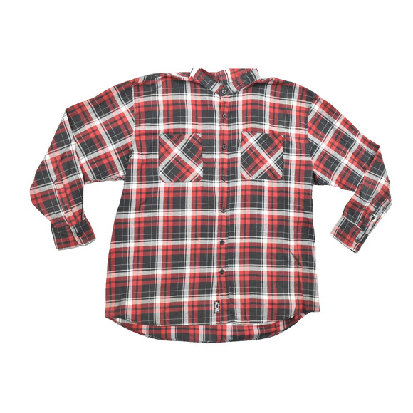 Rocawear Big & Tall Size 3XB Flannel Button Down Shirt Red Black Plaid - Picture 1 of 8
